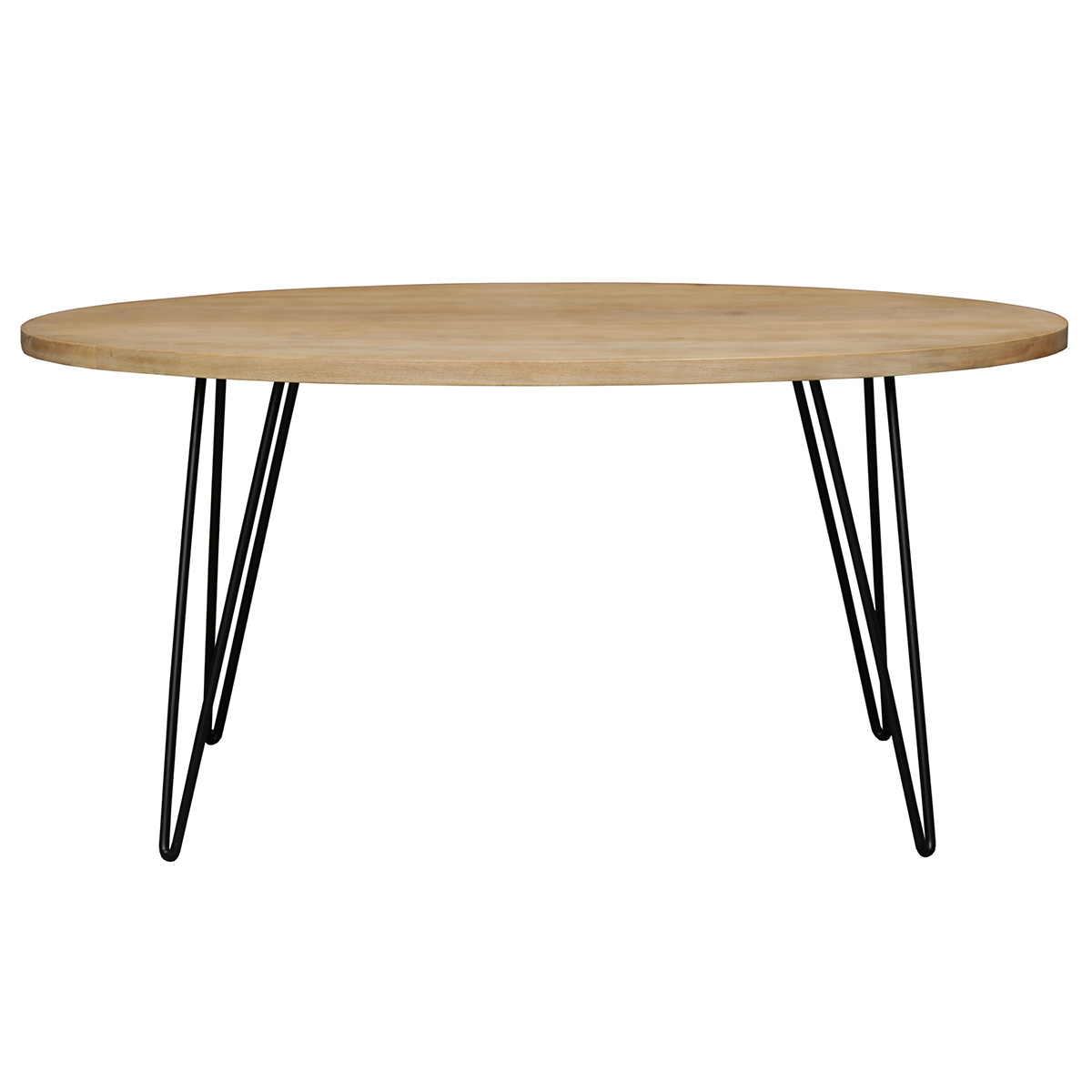 Mesa de comedor oval en mango macizo L160 x l90 cm VIBES