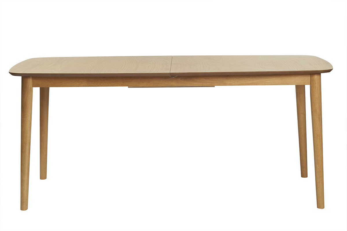 Mesa de comedor rectangular extensible de madera de roble claro 180-220 cm EGO