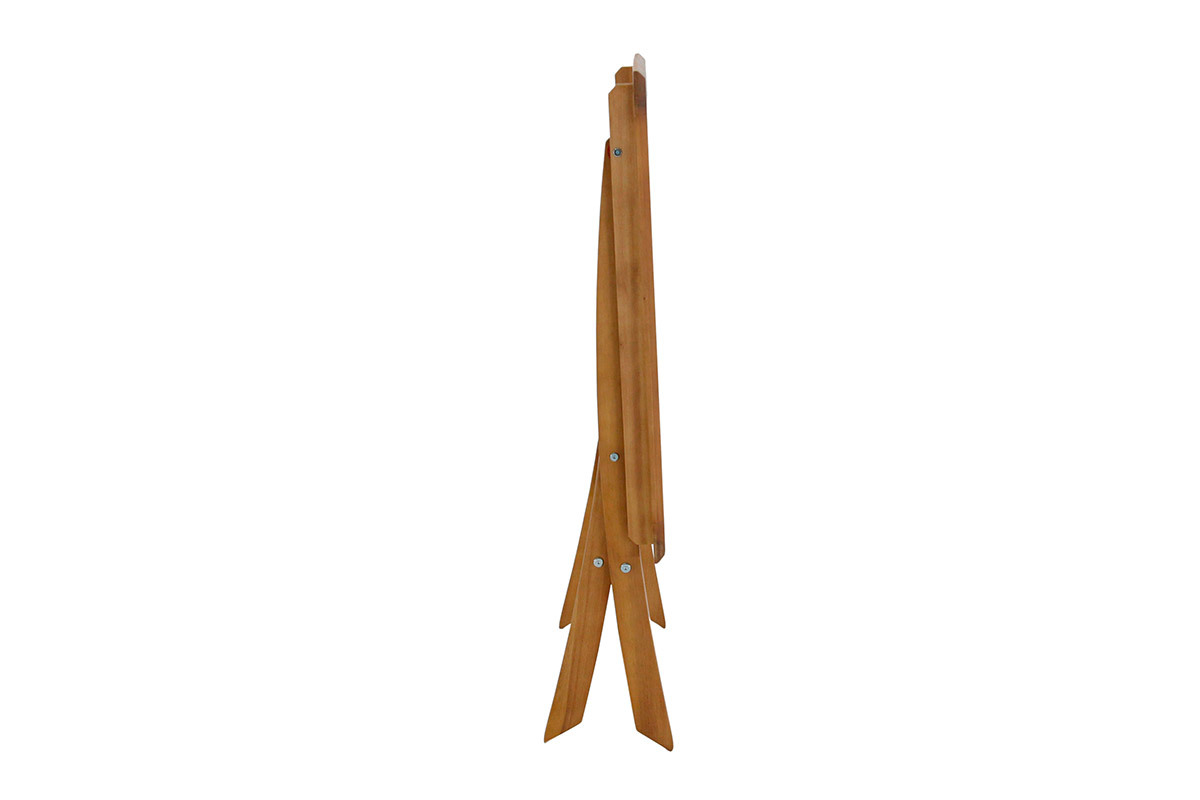 Mesa de jardn cuadrada plegable de madera maciza 70 cm FUEGO