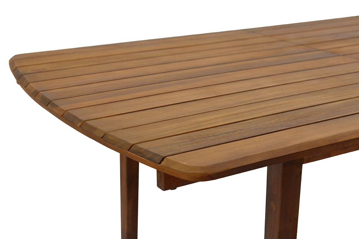 Mesa de jardn extensible de acacia maciza 4/8personas CANOPEE