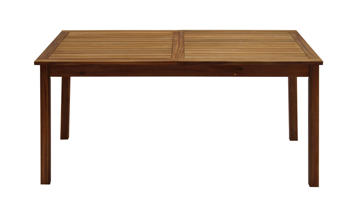 Mesa de jardn extensible de madera maciza 160-210 cm MAYEL