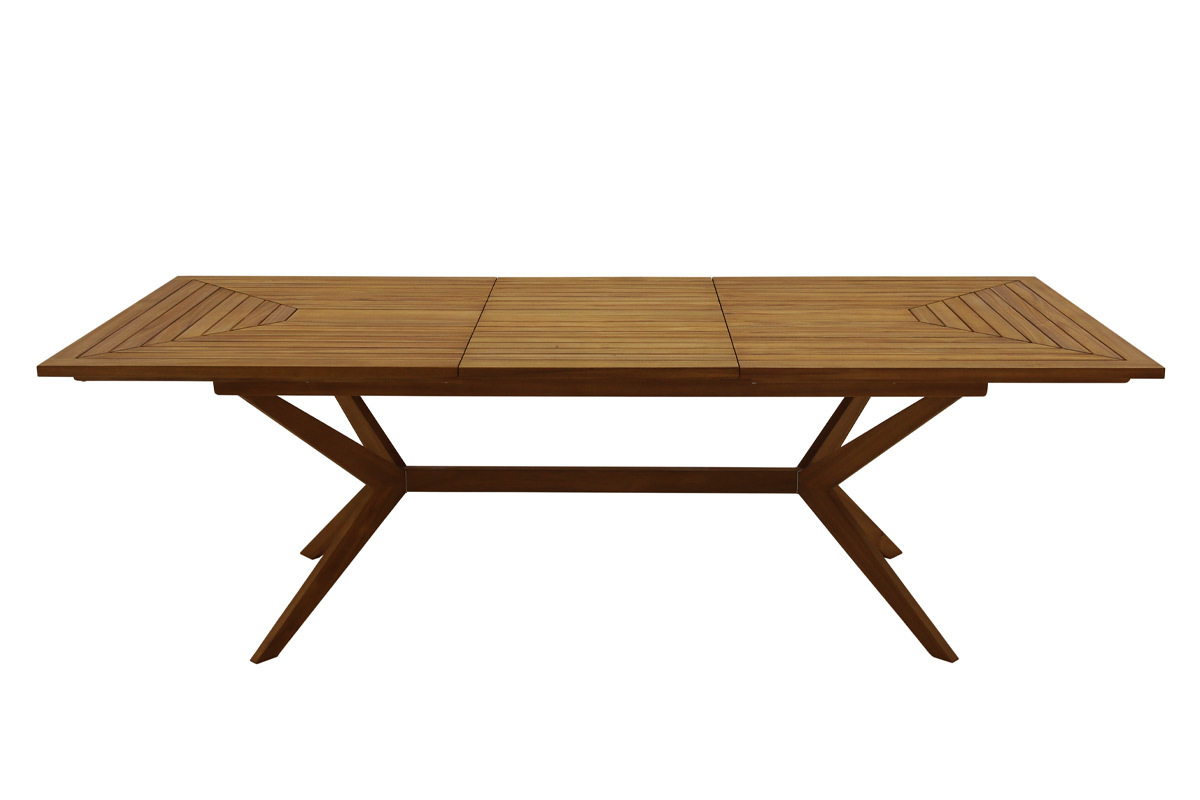 Mesa de jardn extensible de madera maciza 180-240 cm SANTO