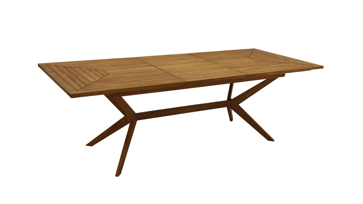 Mesa de jardn extensible de madera maciza 180-240 cm SANTO