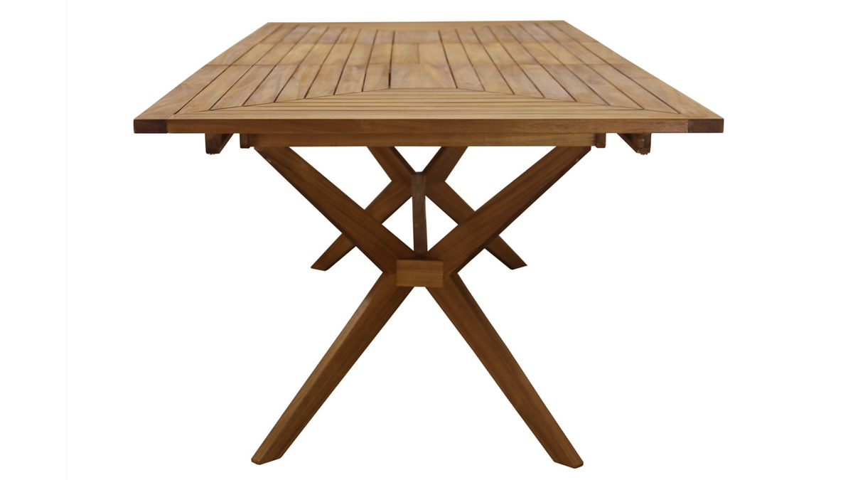 Mesa de jardn extensible de madera maciza 180-240 cm SANTO