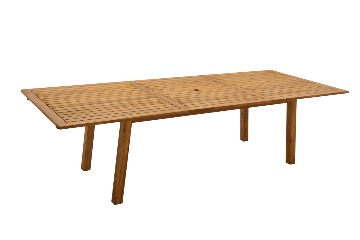 Mesa de jardn extensible de madera maciza 210-300 cm MAYEL