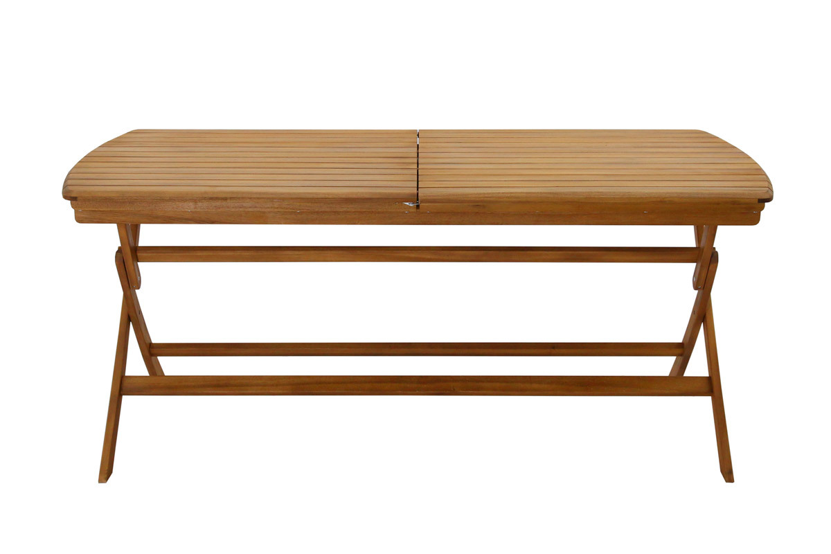 Mesa de jardn extensible de madera maciza con extensiones 180-240 cm CANOPEE