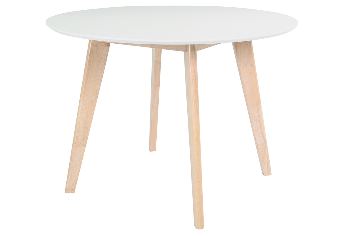 Mesa diseo madera y blanco D100 LEENA