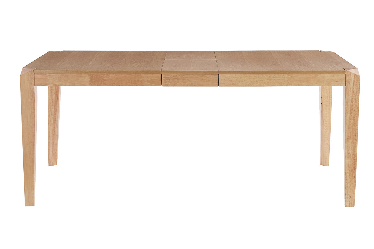 Mesa extensible de contrachapado de fresno y madera de caucho 150-180cm BOLLY