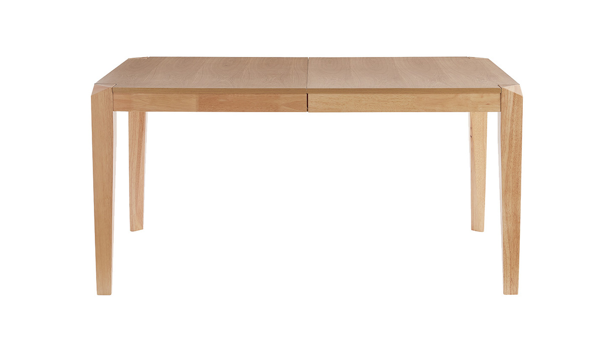 Mesa extensible de contrachapado de fresno y madera de caucho 150-180cm BOLLY