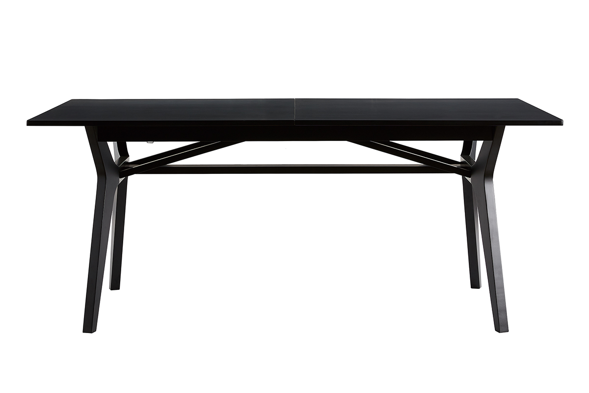 Mesa extensible de madera de fresno negra 180-220cm FOSTER