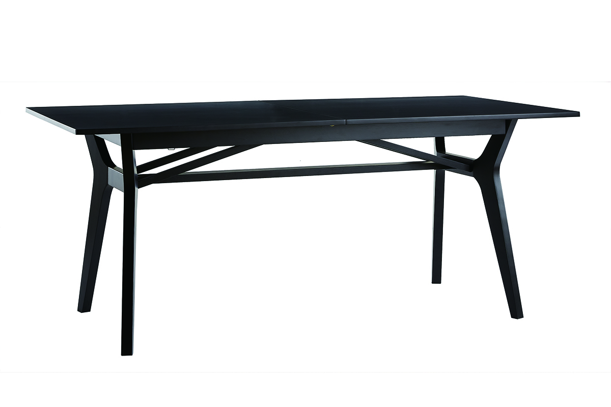 Mesa extensible de madera de fresno negra 180-220cm FOSTER