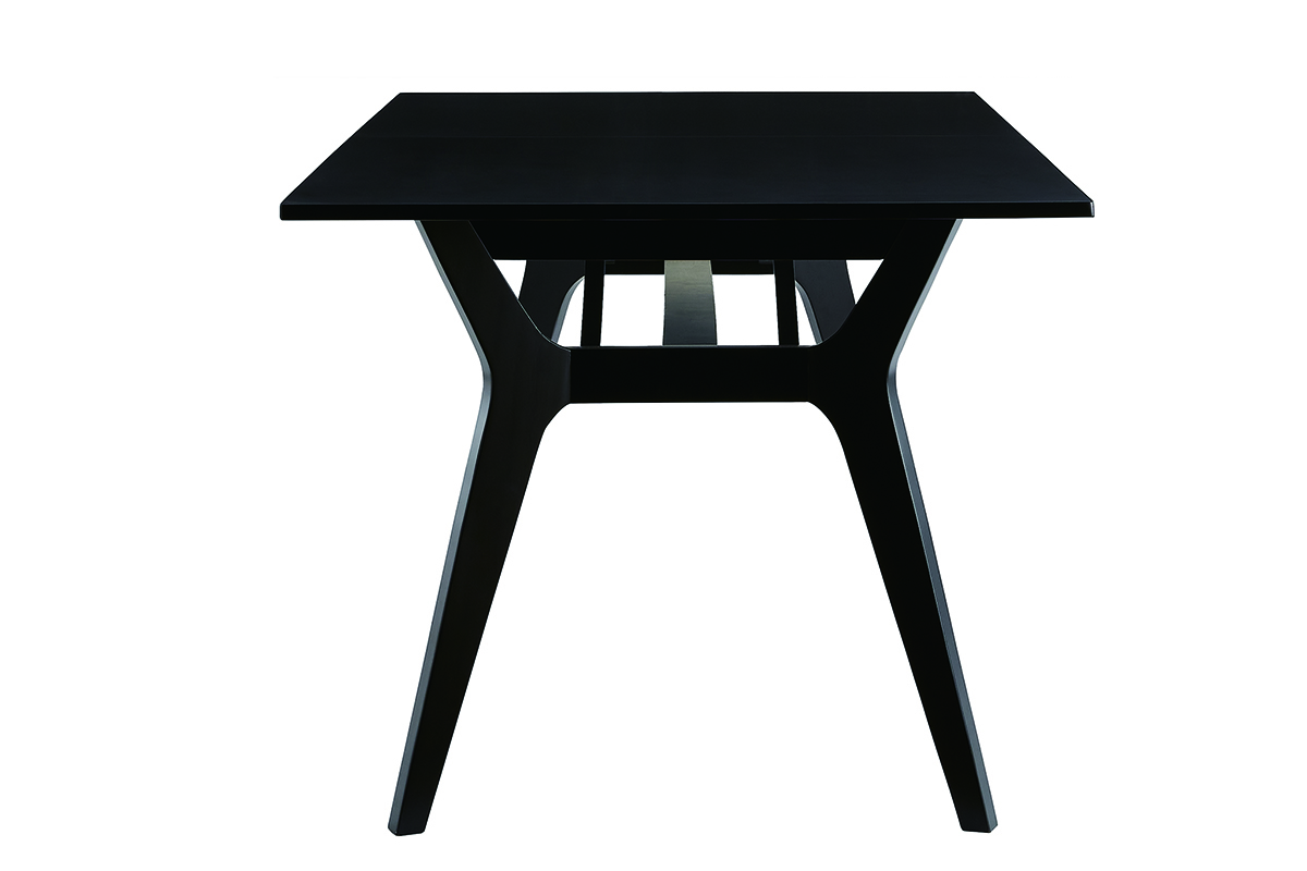 Mesa extensible de madera de fresno negra 180-220cm FOSTER