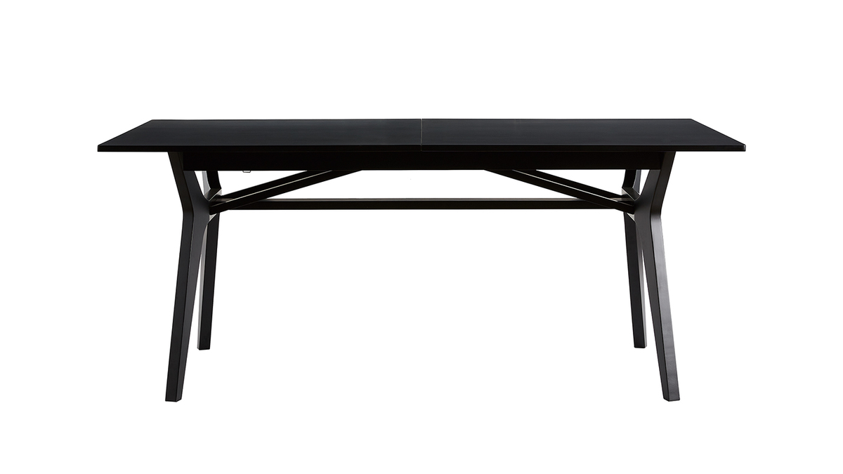 Mesa extensible de madera de fresno negra 180-220cm FOSTER