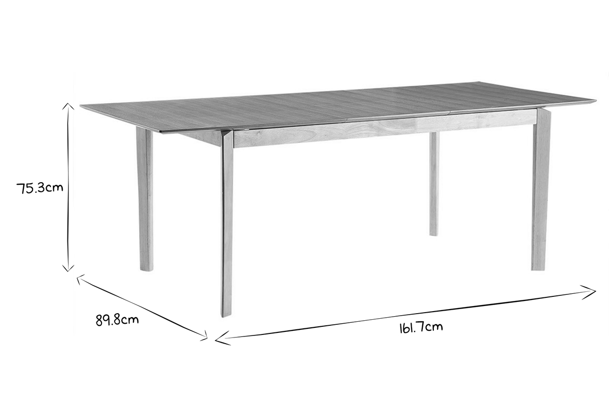 Mesa extensible rectangular de fresno 160-210 cm BONAVISTA