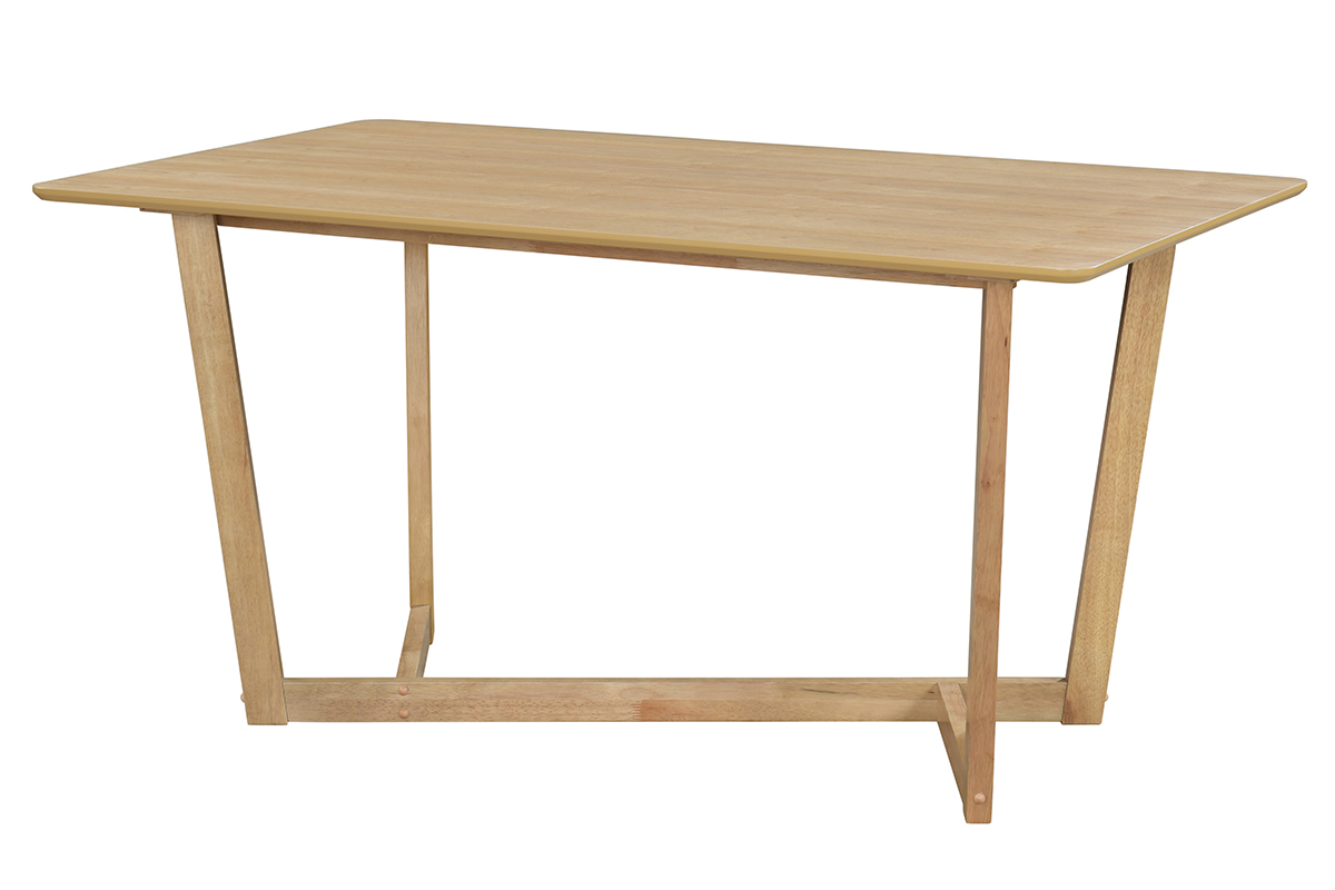 Mesa rectangular de diseo de madera clara 150cm KOUK