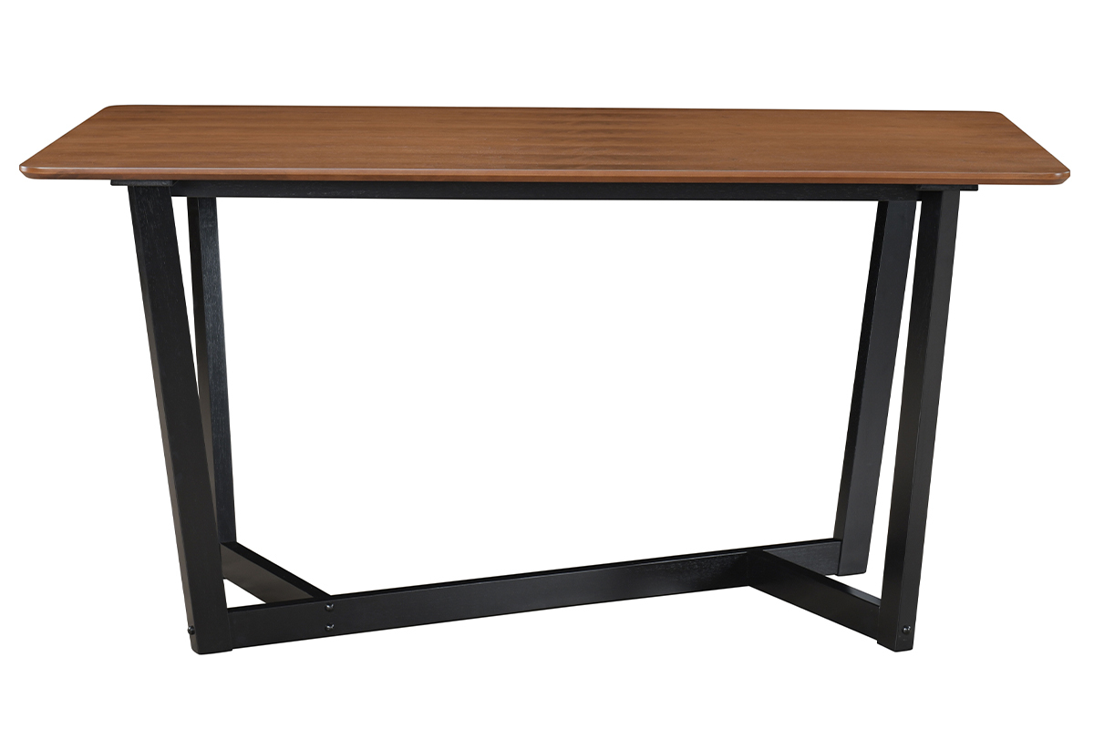 Mesa rectangular de diseo de nogal teido de negro 150cm KOUK