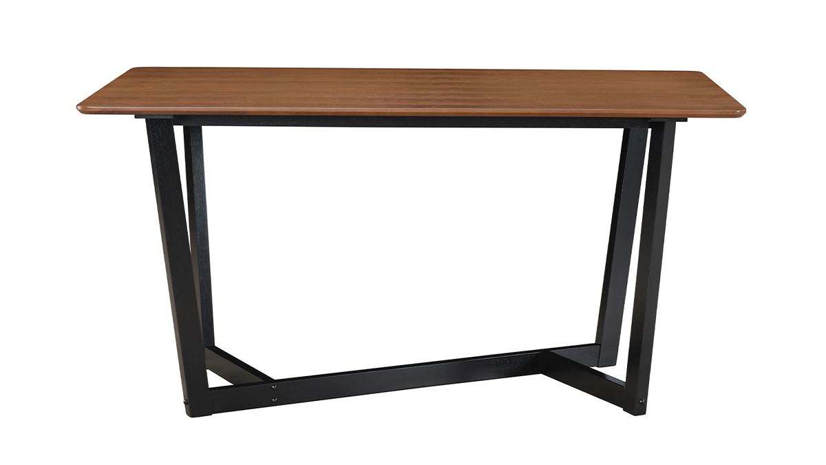 Mesa rectangular de diseo de nogal teido de negro 150cm KOUK