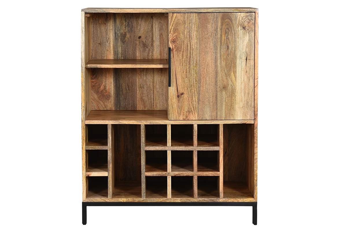 Mueble botellero en mango macizo HIPPOLYTE