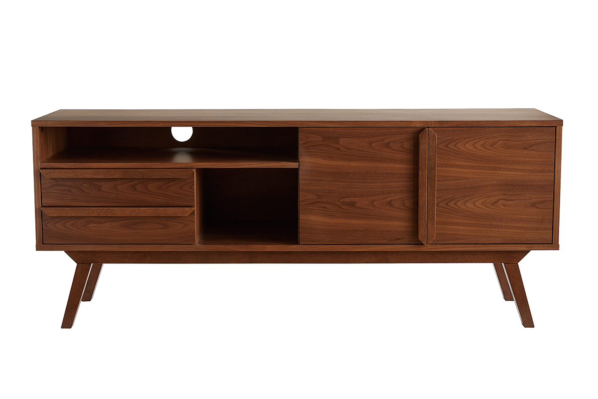 Mueble TV alto de nogal vintage 160cm VOLVER