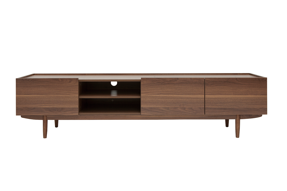 Mueble TV con puertas de madera oscura 180cm SANAA