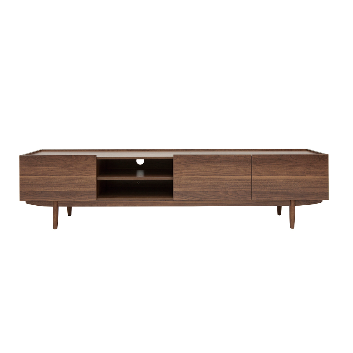 Mueble TV con puertas de madera oscura 180 cm SANAA