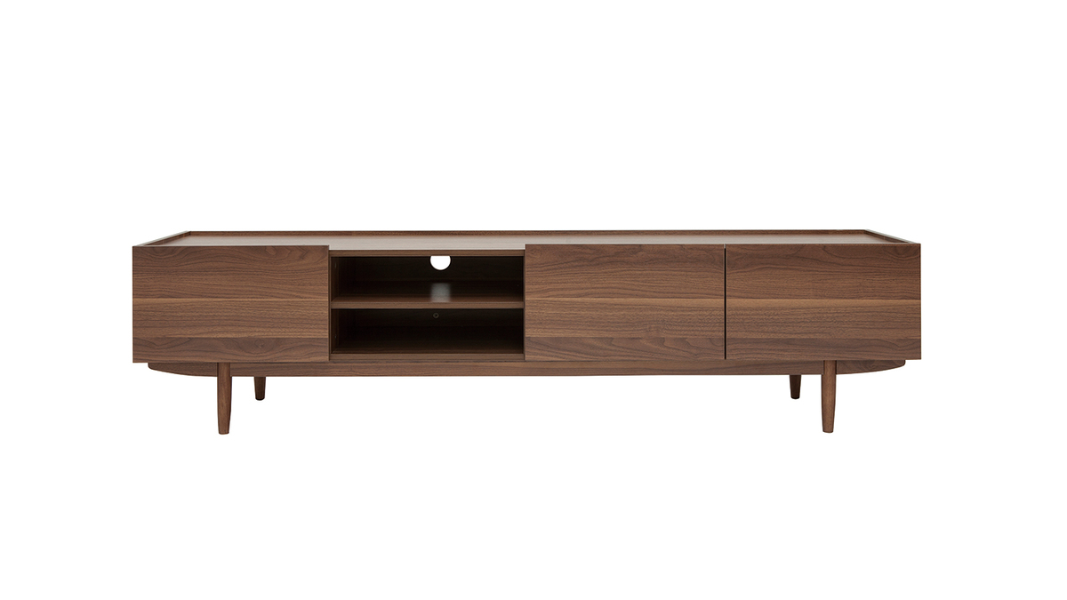 Mueble TV con puertas de madera oscura 180cm SANAA