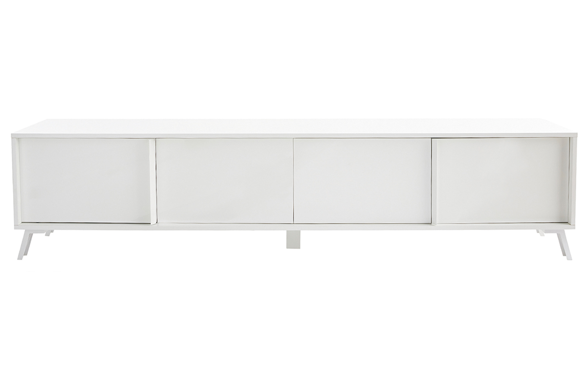 Mueble TV de diseo con acabado blanco brillante 205 cm NEMA