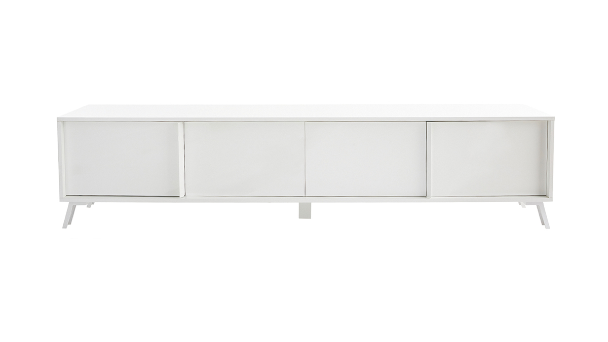 Mueble TV de diseo con acabado blanco brillante 205 cm NEMA