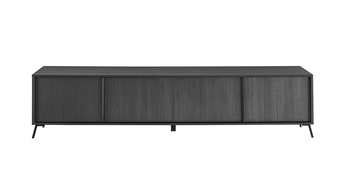 Mueble TV de diseo con acabado negro mate 205 cm NEMA