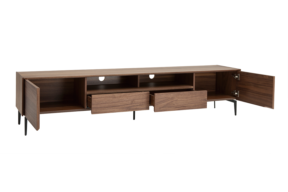 Mueble TV de diseo de contrachapado de nogal 200cm BLISS