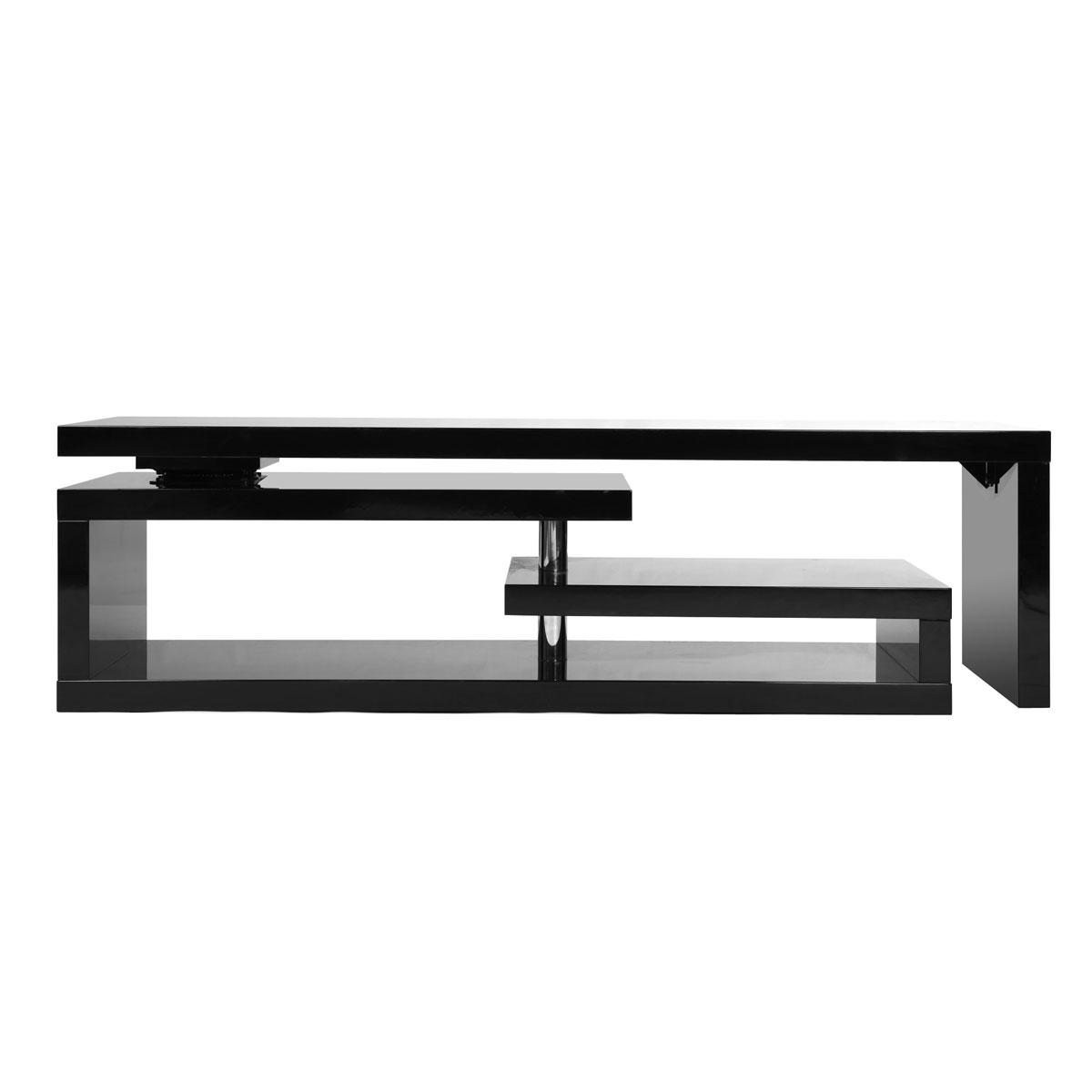 Mueble TV de diseño lacado negro giratorio MAX V2