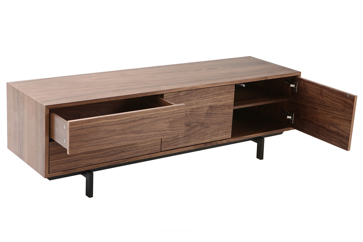 Mueble TV diseo vintage nogal MANNY