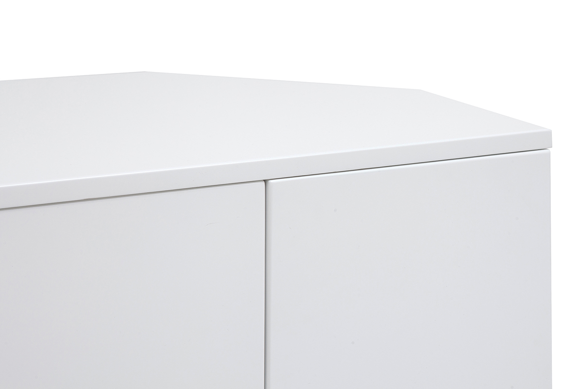 Mueble TV esquinero de diseo blanco lacado KAROL