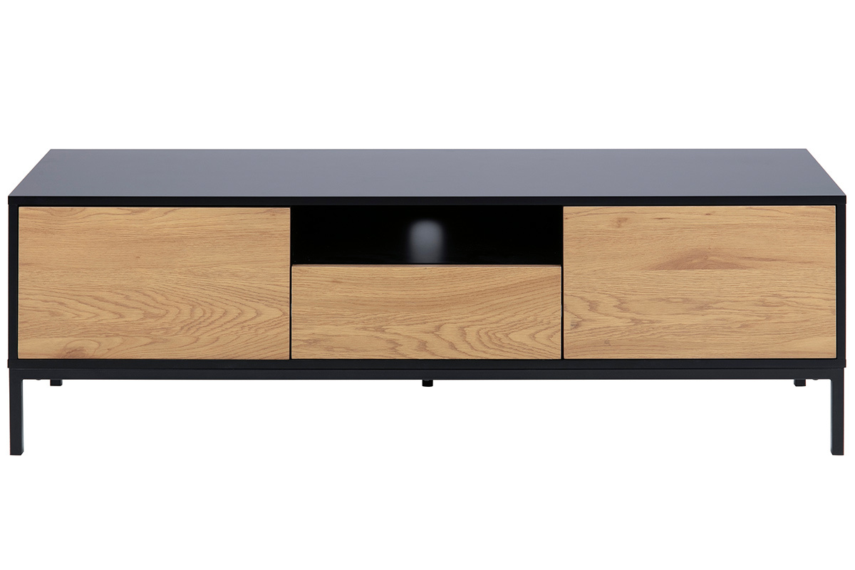 Mueble TV industrial madera y metal L140 cm TRESCA