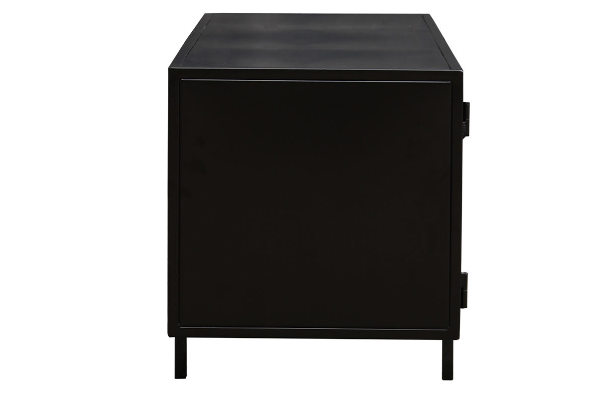 Mueble TV industrial negro con 2puertas 150 KARL