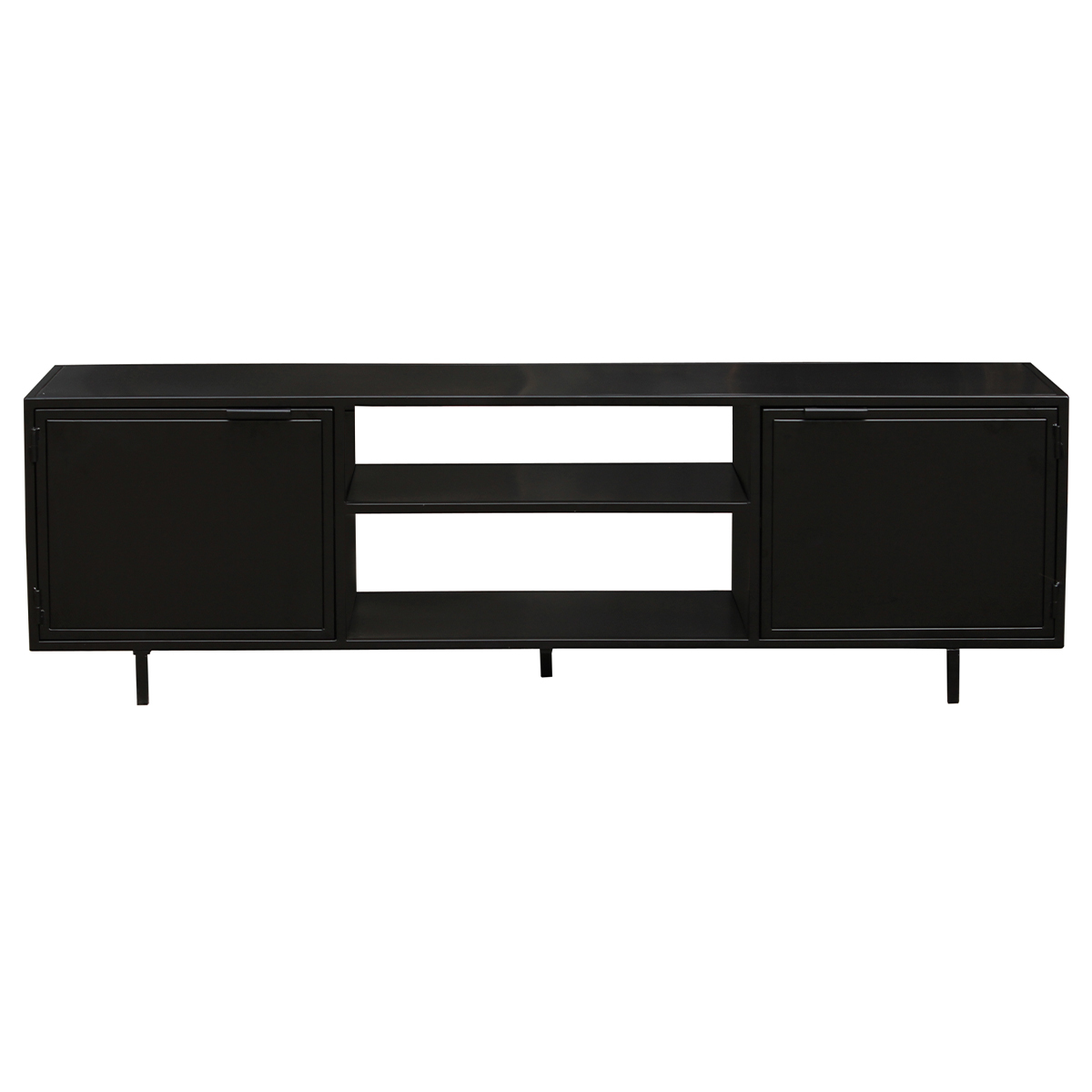 Mueble TV industrial negro con 2 puertas 150 KARL