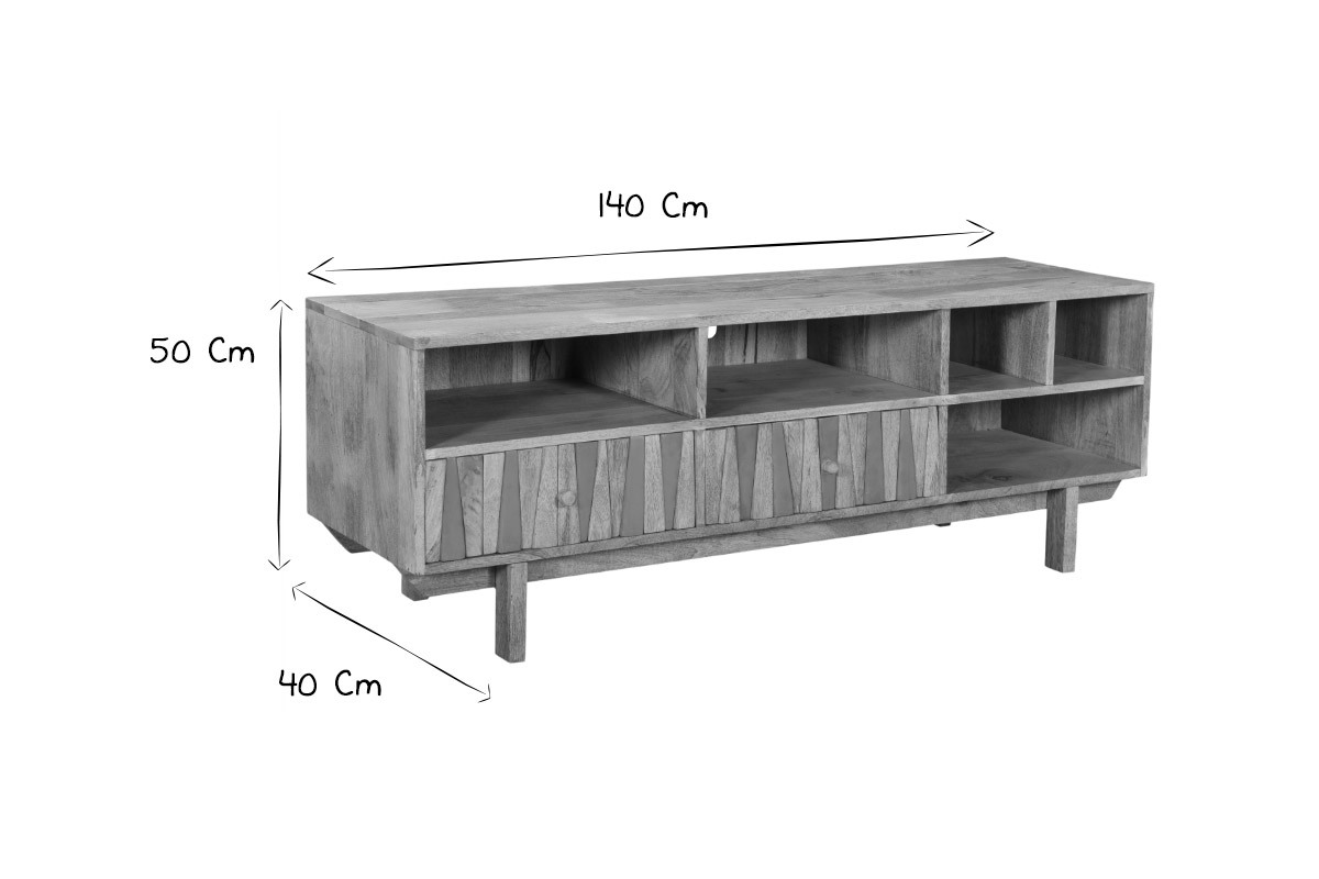 Mueble TV mango y latn ZAIKA