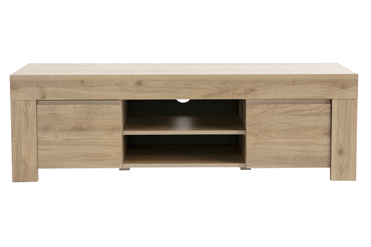 Mueble TV moderno acabado roble L138 cm TINO