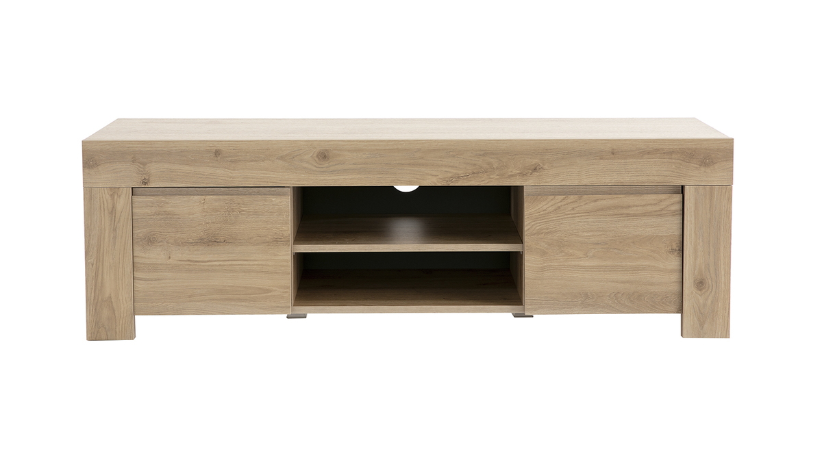 Mueble TV moderno acabado roble L138 cm TINO