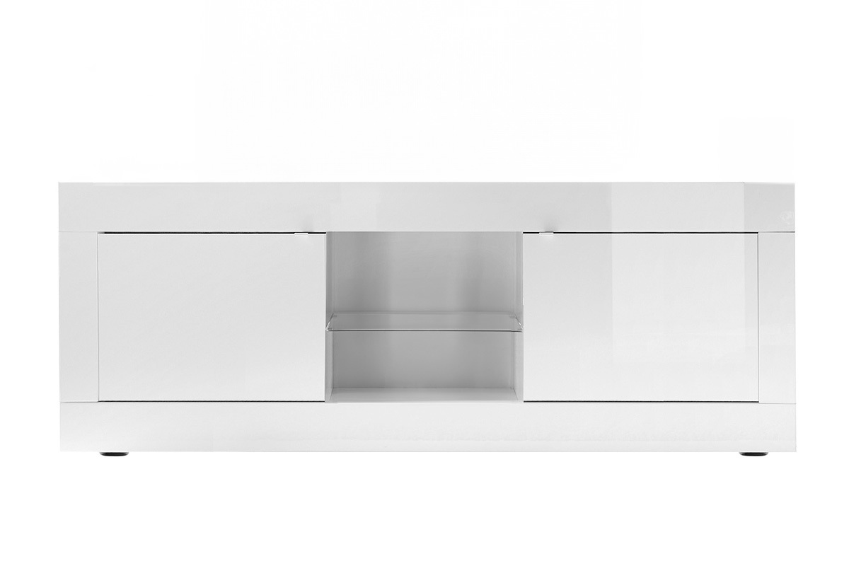 Mueble TV moderno lacado blanco 180cm LATTE