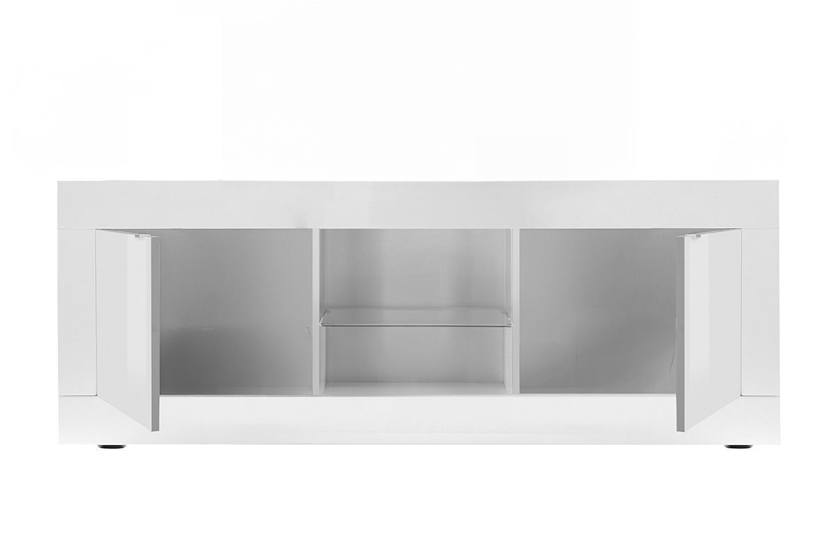 Mueble TV moderno lacado blanco 180cm LATTE