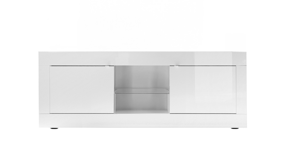 Mueble TV moderno lacado blanco 180cm LATTE