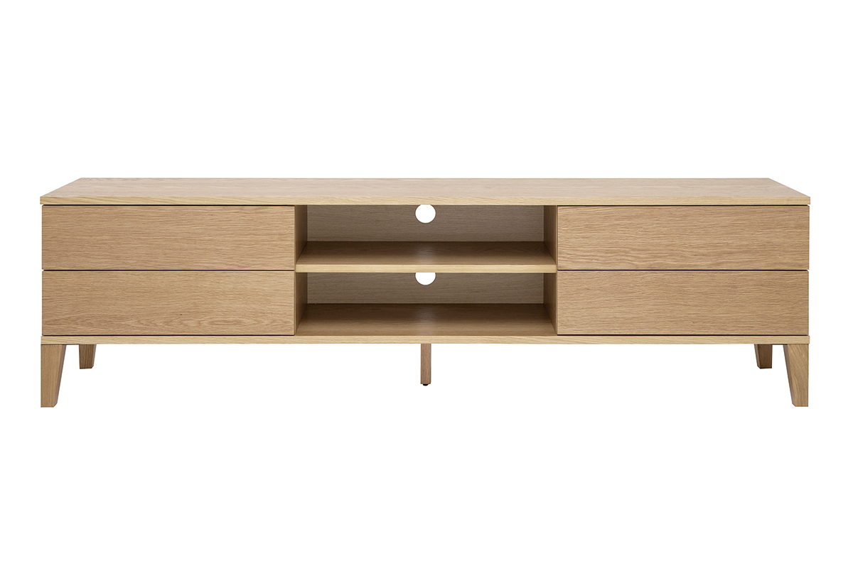 Mueble TV nrdico de madera clara 180 cm FREDDY