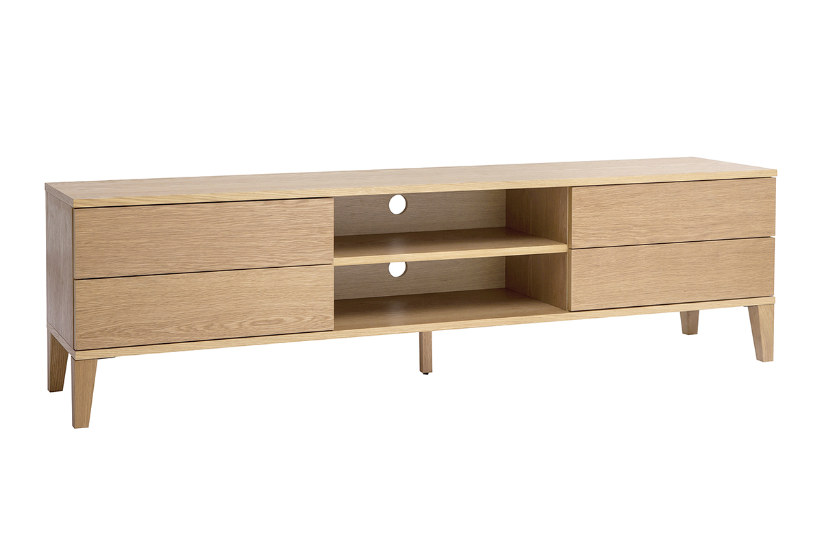 Mueble TV nrdico de madera clara 180 cm FREDDY