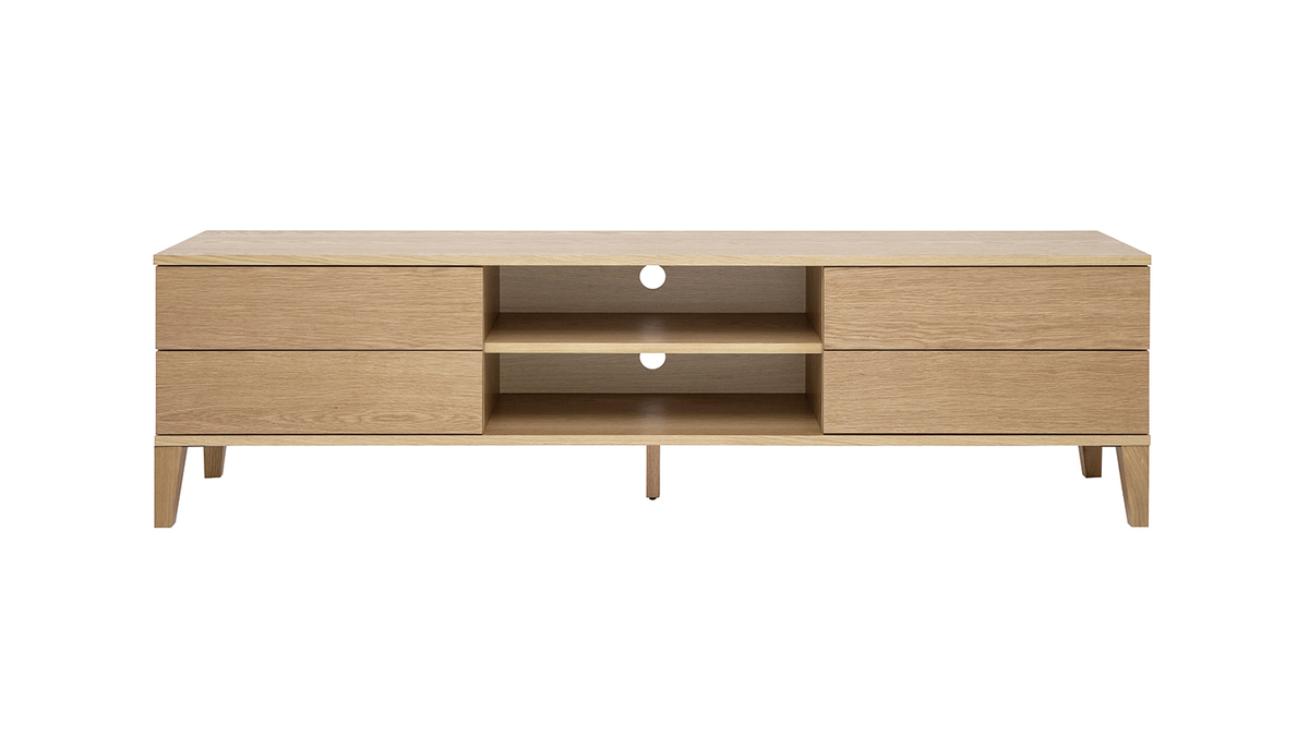 Mueble TV nrdico de madera clara 180 cm FREDDY