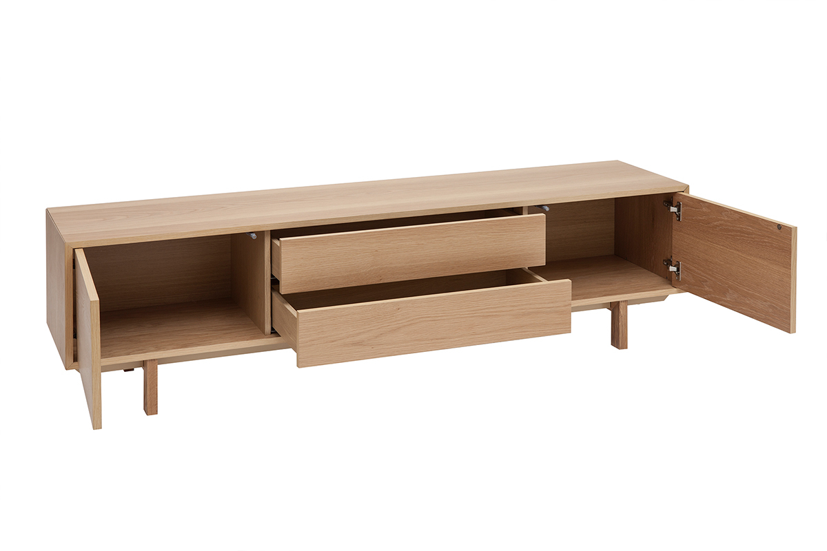 Mueble TV nrdico de madera clara 180cm SID