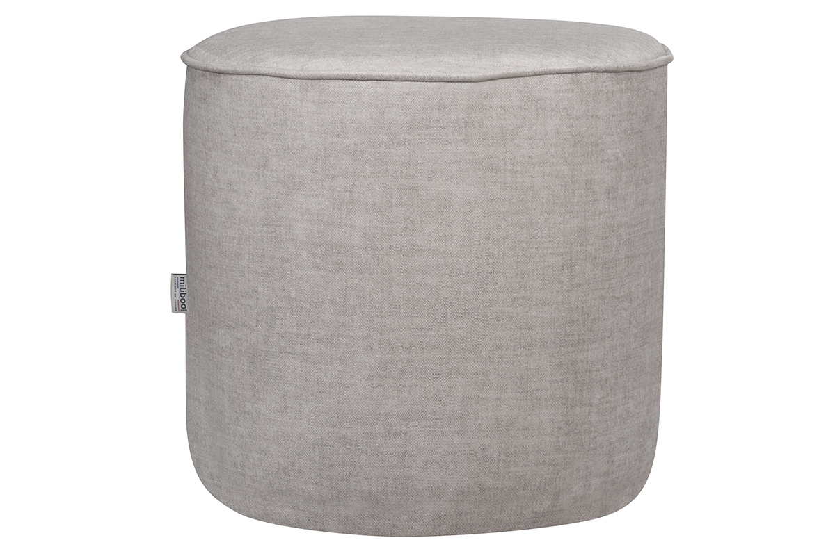 Puf redondo de tela beige 40 cm dim. COQ