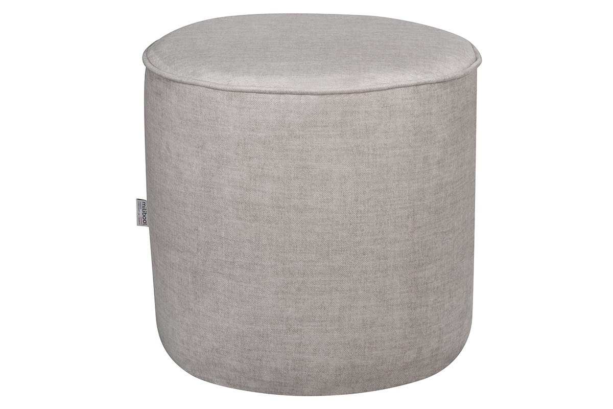 Puf redondo de tela beige 40 cm dim. COQ