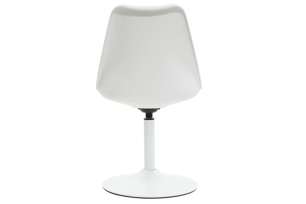 Silla blanca mate pivotante STEEVY