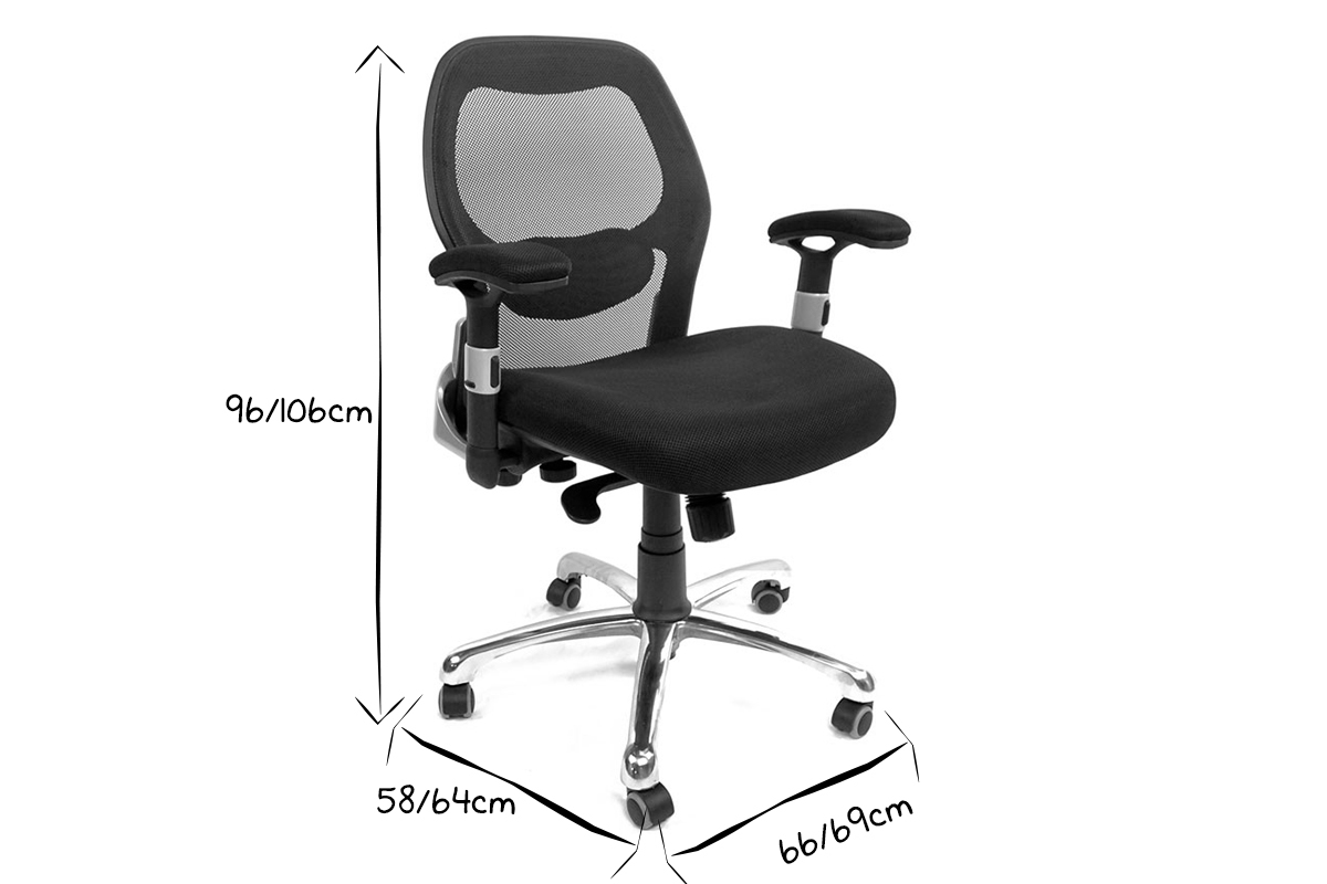 Silla de oficina ergonmica negra ULTIMATE V2